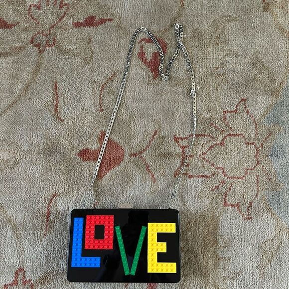 Les Petit Joueurs Lego Love Acrylic Clutch Bag - Picture 3 of 6